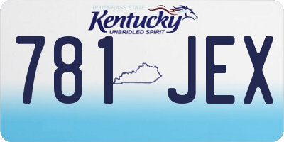 KY license plate 781JEX