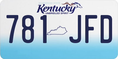 KY license plate 781JFD