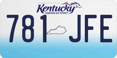 KY license plate 781JFE