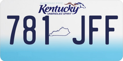 KY license plate 781JFF