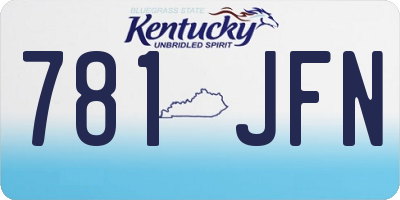KY license plate 781JFN