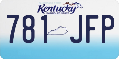 KY license plate 781JFP