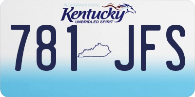 KY license plate 781JFS
