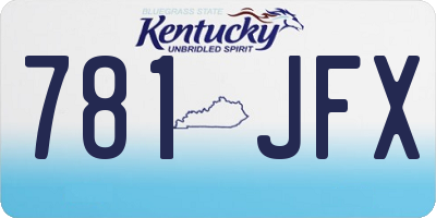 KY license plate 781JFX