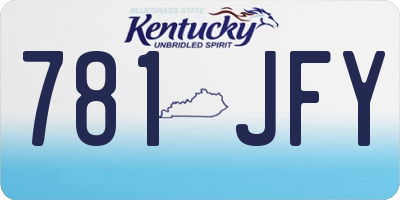 KY license plate 781JFY