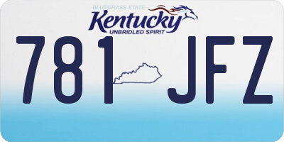 KY license plate 781JFZ