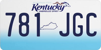 KY license plate 781JGC
