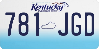 KY license plate 781JGD