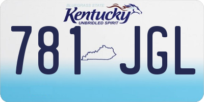 KY license plate 781JGL