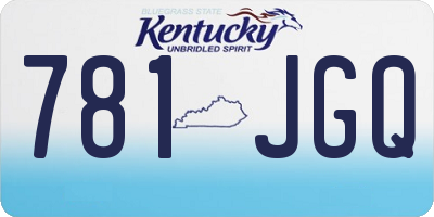 KY license plate 781JGQ