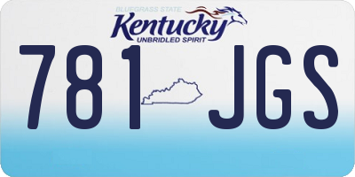 KY license plate 781JGS