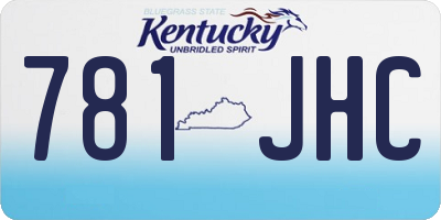 KY license plate 781JHC