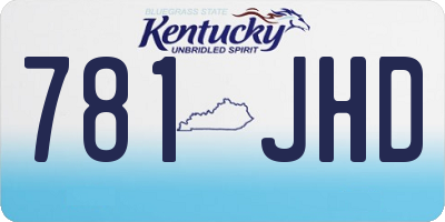 KY license plate 781JHD