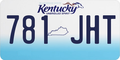 KY license plate 781JHT