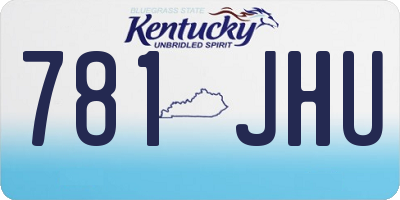 KY license plate 781JHU