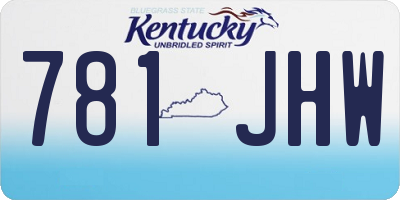 KY license plate 781JHW
