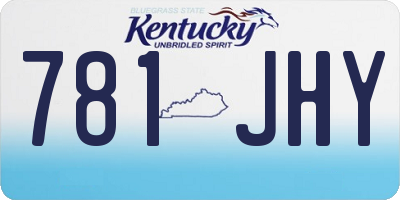 KY license plate 781JHY