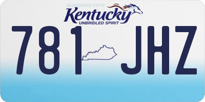 KY license plate 781JHZ