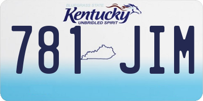 KY license plate 781JIM
