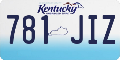 KY license plate 781JIZ