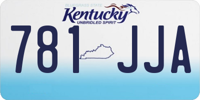 KY license plate 781JJA