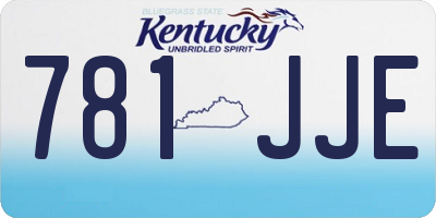 KY license plate 781JJE