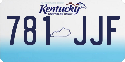 KY license plate 781JJF