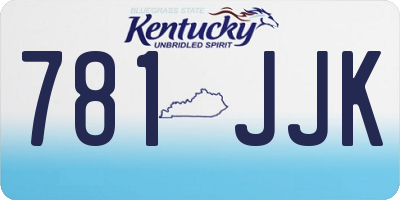 KY license plate 781JJK