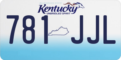 KY license plate 781JJL