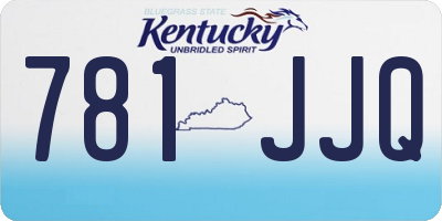 KY license plate 781JJQ