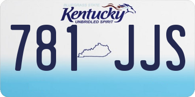 KY license plate 781JJS