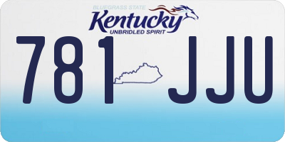 KY license plate 781JJU