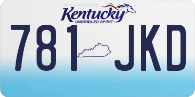 KY license plate 781JKD