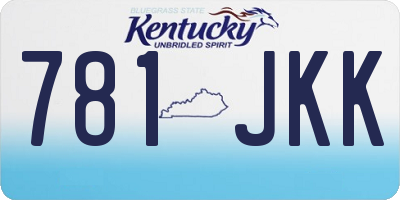 KY license plate 781JKK