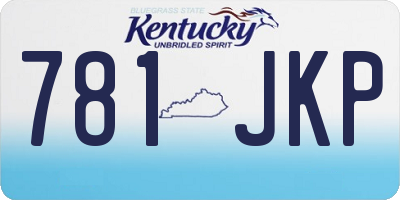KY license plate 781JKP