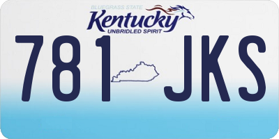 KY license plate 781JKS