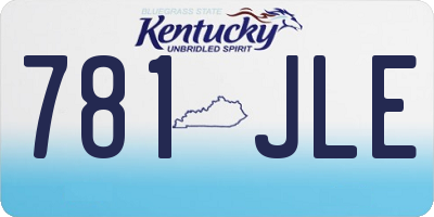KY license plate 781JLE