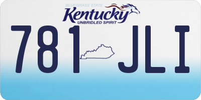 KY license plate 781JLI