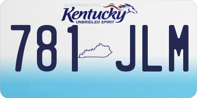 KY license plate 781JLM