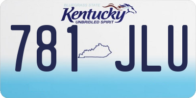 KY license plate 781JLU