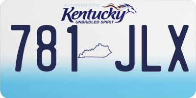 KY license plate 781JLX