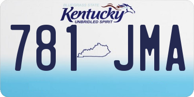 KY license plate 781JMA