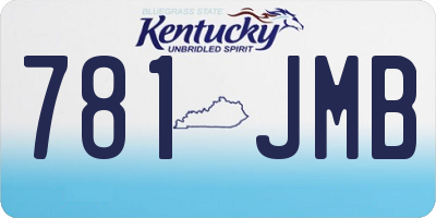 KY license plate 781JMB