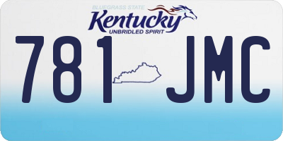 KY license plate 781JMC