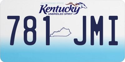 KY license plate 781JMI