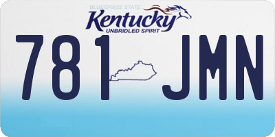 KY license plate 781JMN