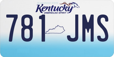 KY license plate 781JMS