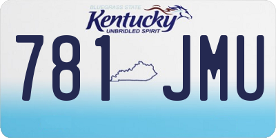 KY license plate 781JMU