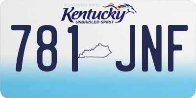 KY license plate 781JNF
