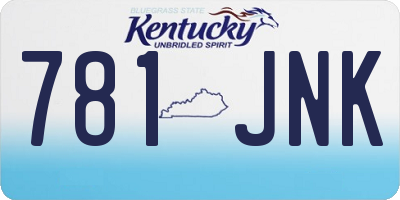 KY license plate 781JNK